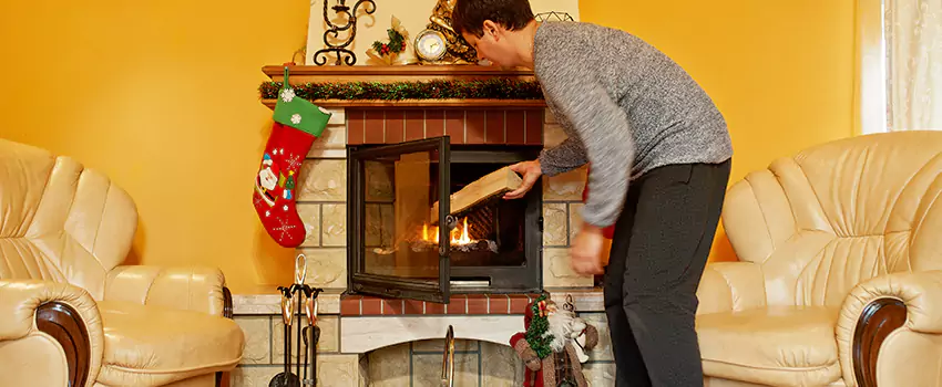 Rusted Metal Fireplace Restoration in Donna, Texas